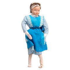 Antique Traditional Spanish Maid Rag Doll, circa 1920