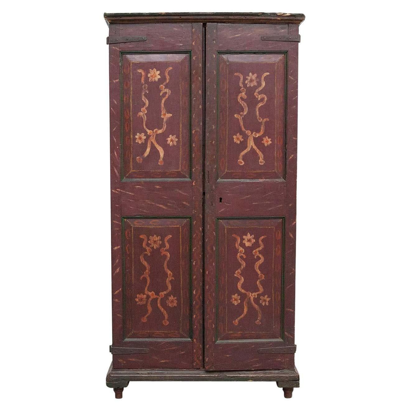 Polychrome wardrobe.
By unknown artisan from Spain, circa 1850

In original condition, with minor wear consistent with age and use, preserving a beautiful patina.

Material:
Wood

Dimensions:
D cm x W cm x H cm.