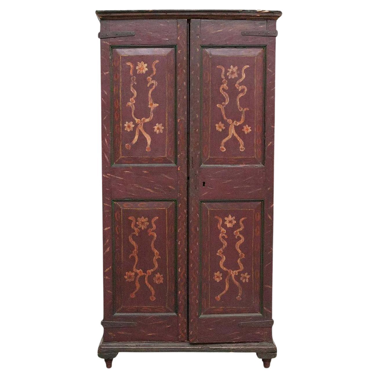 Armoire traditionnelle espagnole polychrome d'antiquités, vers 1930