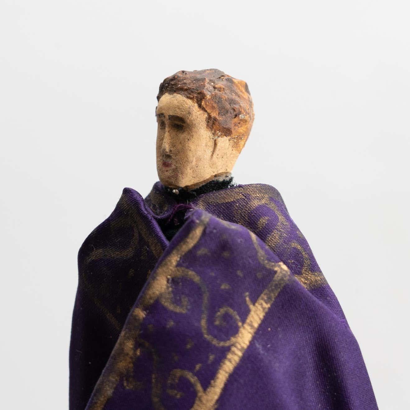 Fabric Antique Traditional Spanish Rag Doll, circa 1920 For Sale