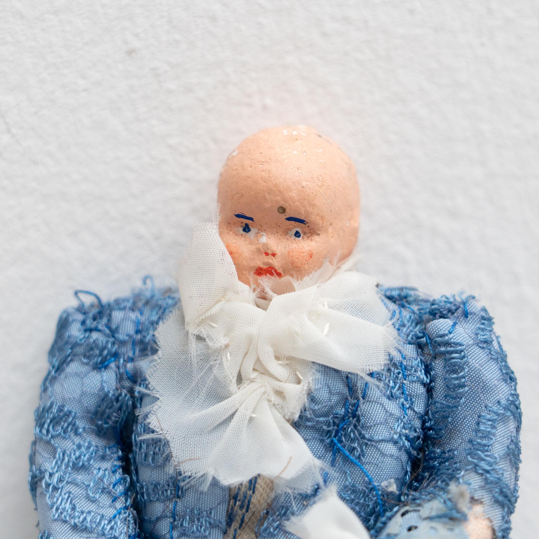 Fabric Antique Traditional Spanish Rag Doll, circa 1920 For Sale