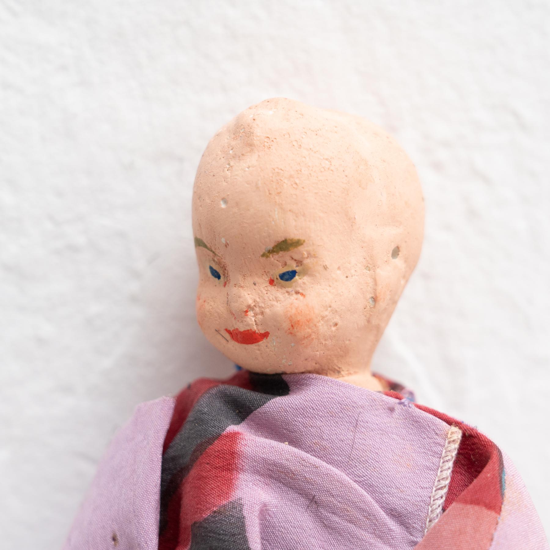 Fabric Antique Traditional Spanish Rag Doll, circa 1920 For Sale