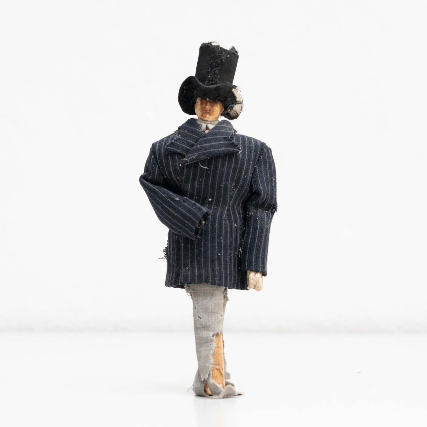 Mid-Century Modern Antique Traditional Spanish Rag Doll, circa 1930 For Sale