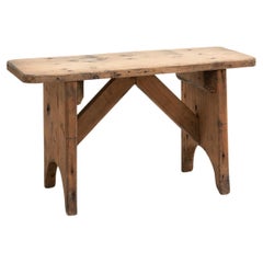 Antique Traditional Spanish Wood Stool, circa 1930