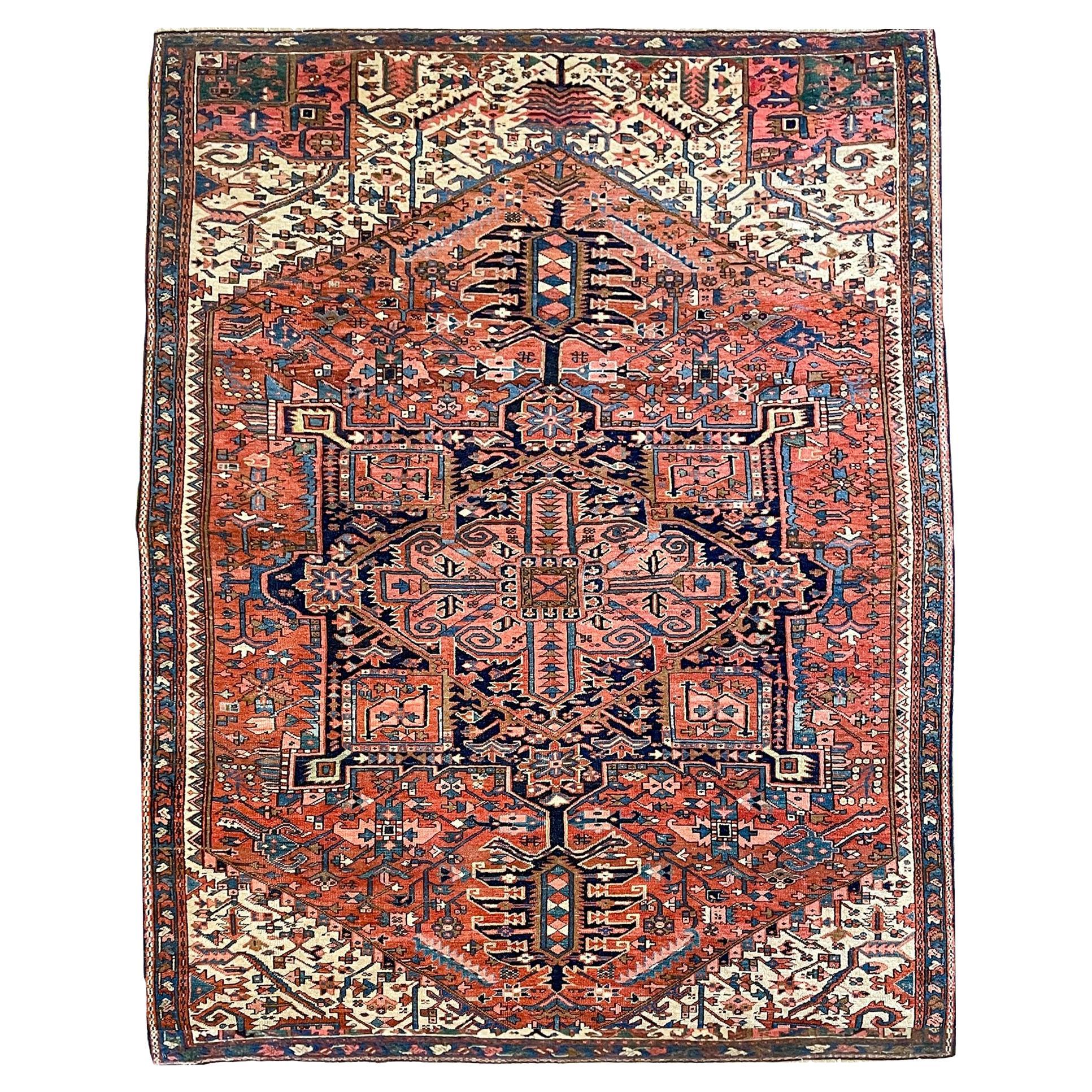 Antique Traditional Turkish Area Rug - 7' 10" W x 11' 2" L For Sale