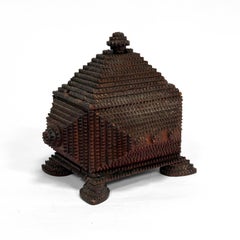 Antique Tramp Art Bank Box
