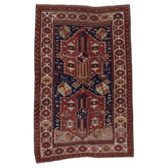 Antique Transcaucasian Rug Shield Medallion Pattern