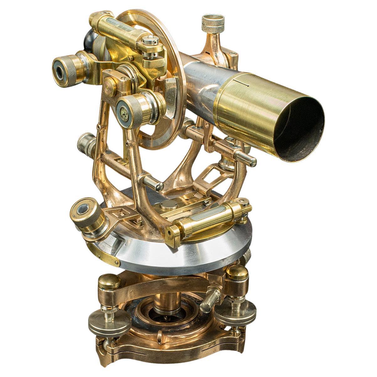 Antique Transit Theodolite, English, Surveying Instrument, Thornton, Edwardian