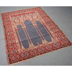 Antique 'Transylvanian' Column Prayer Rug, Circa 1920