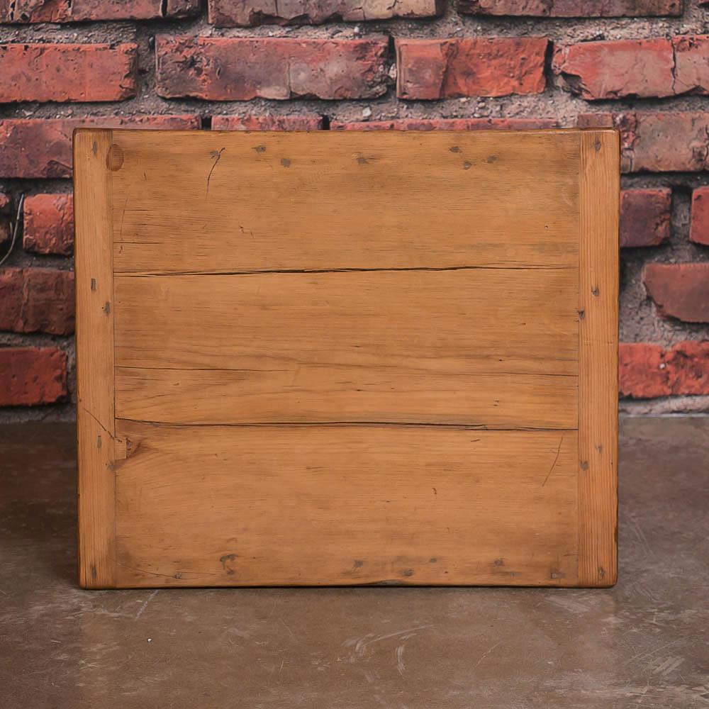 19th Century Antique Trapezoidal Pine Small Trunk or Box