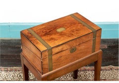 Antique Travel Desk On Stand