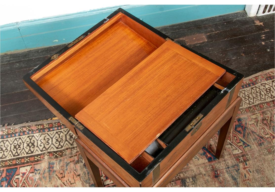 Antique Travel Desk On Stand for Restoration In Distressed Condition For Sale In Bridgeport, CT