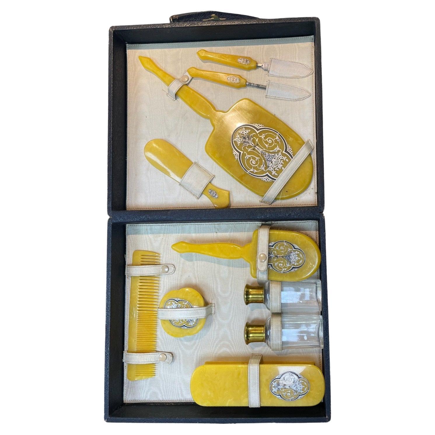 Antique Travel Grooming Kit