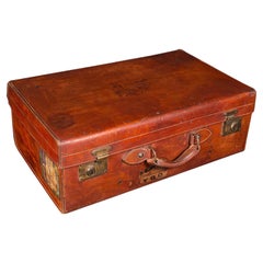Antique Travel Suitcase, English, Leather Gentleman’s Case, Edwardian, C.1910