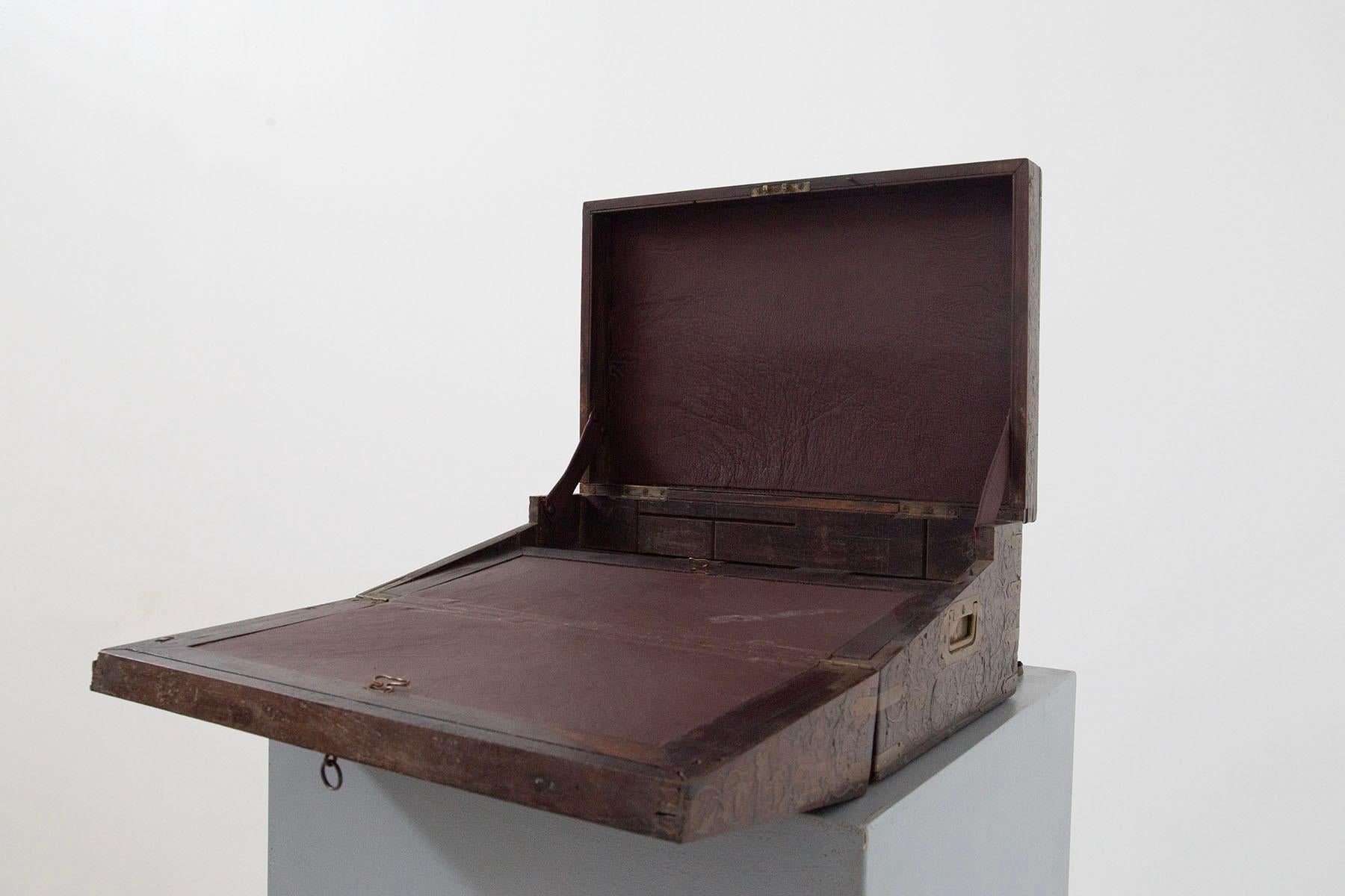 Antique travel writing desk that belonged to SIR FAIYAZ ALI KHAN 4