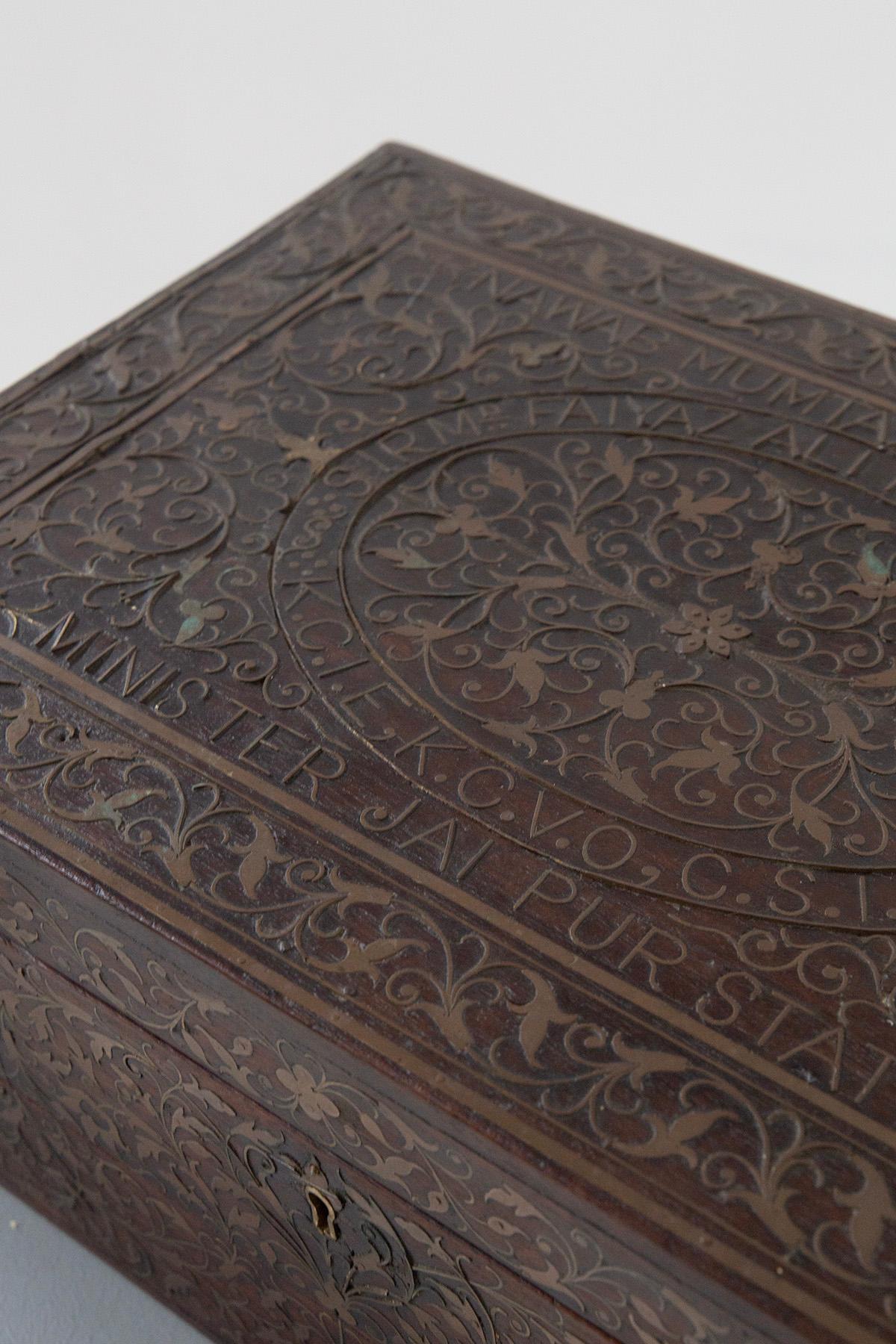 Antique travel writing desk that belonged to SIR FAIYAZ ALI KHAN 5