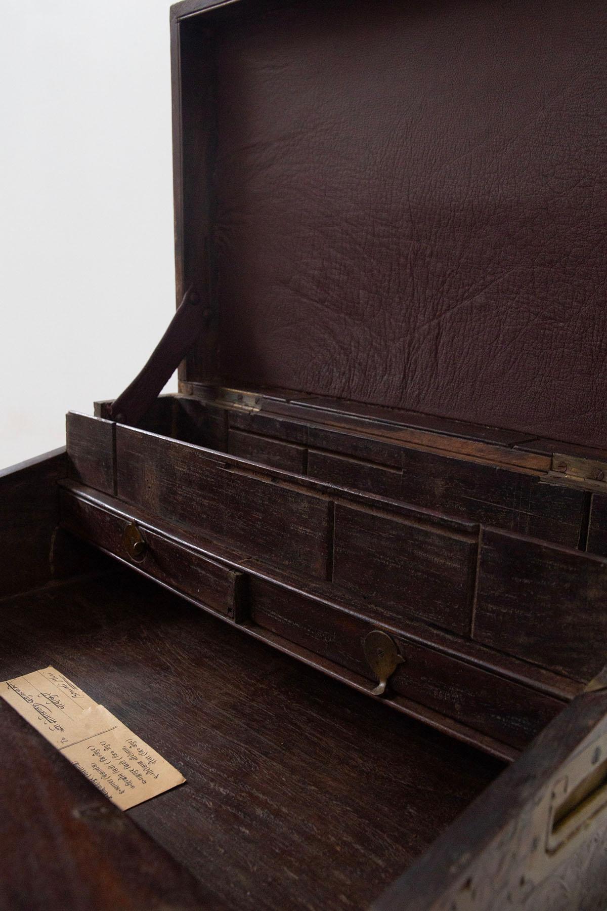 Indian Antique travel writing desk that belonged to SIR FAIYAZ ALI KHAN