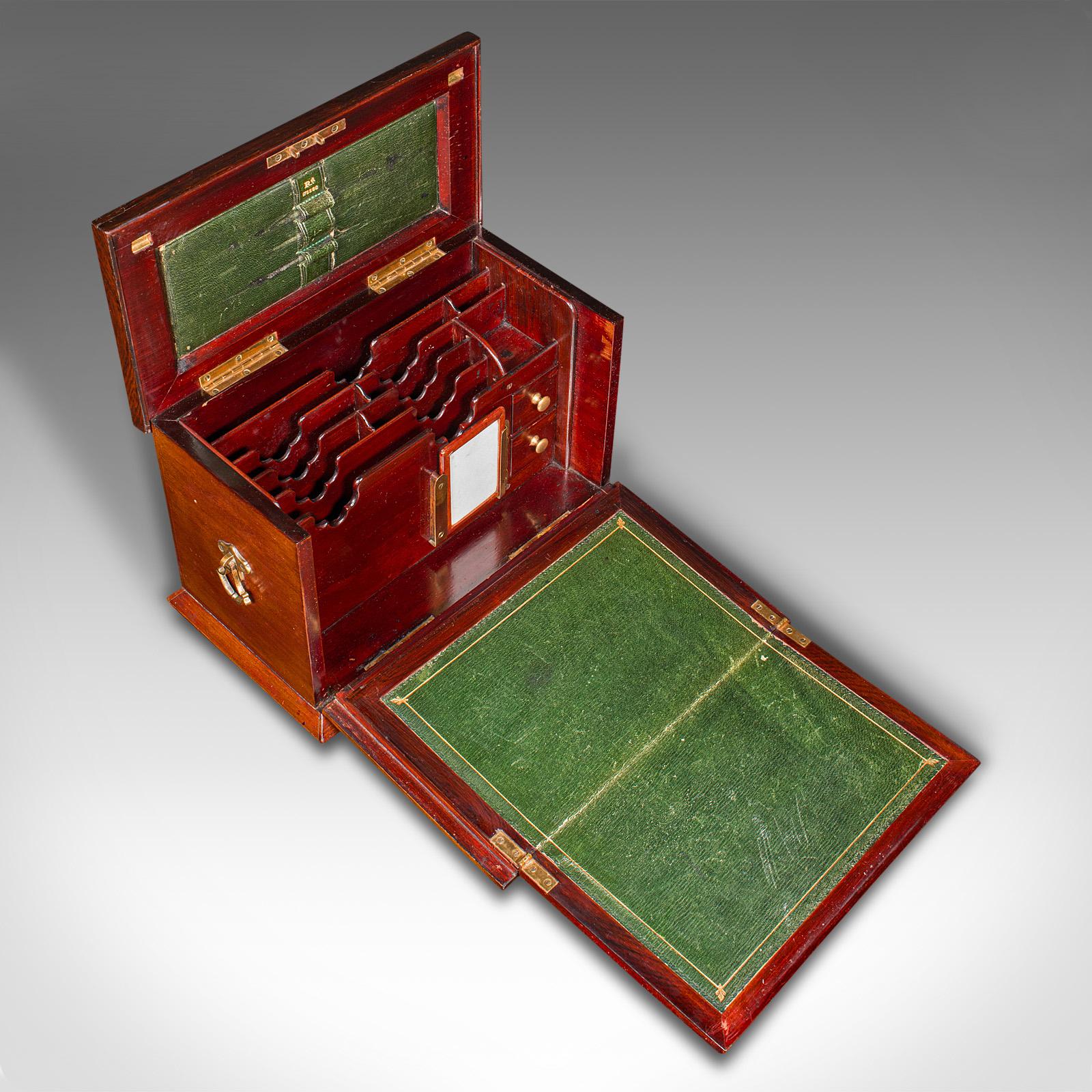 Antique Travelling Author's Writing Box, English, Correspondence Case, Victorian For Sale 2