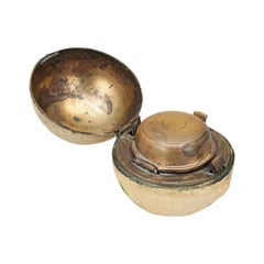 Antique Travelling Golf Ball Inkwell