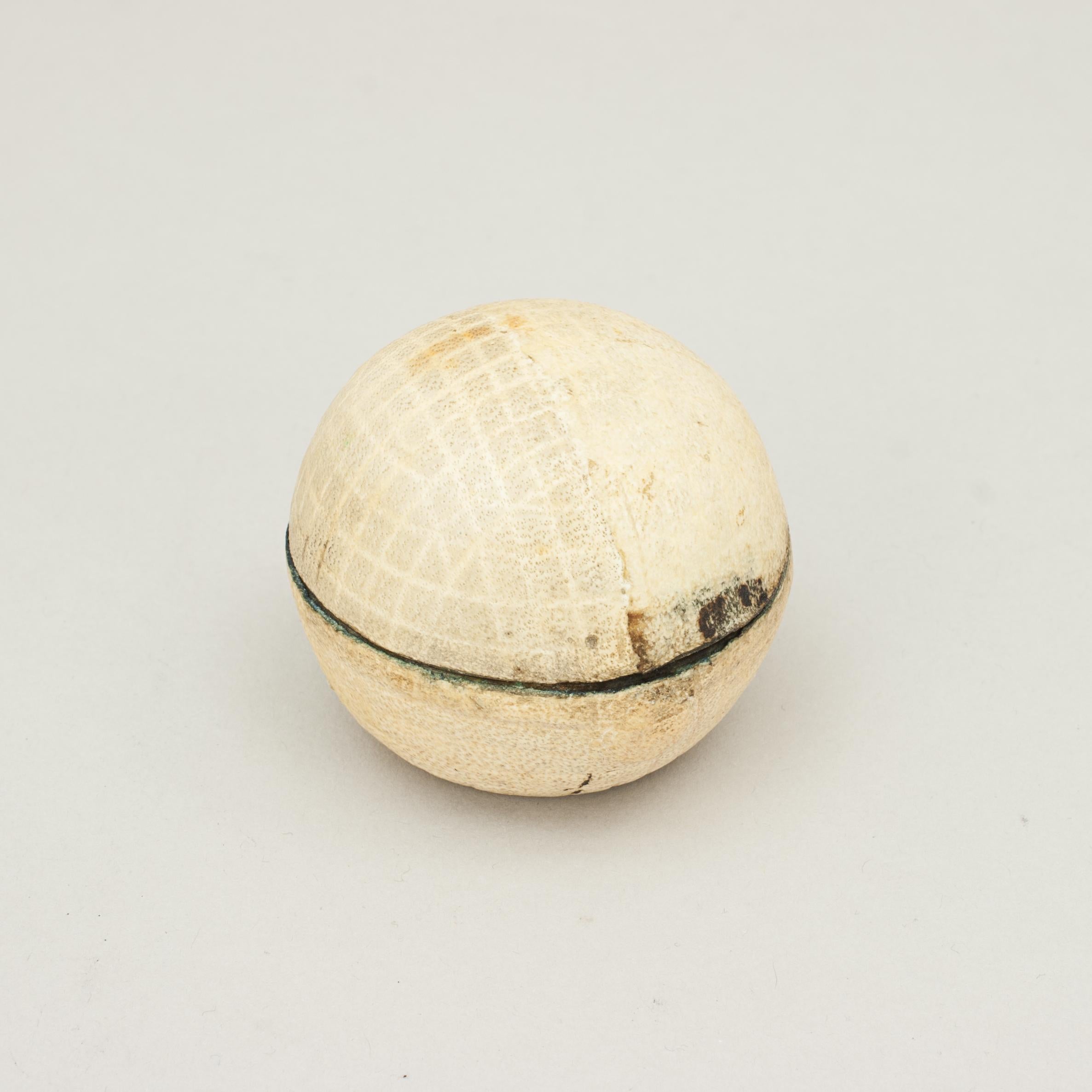 European Antique Travelling Golf Ball Inkwell