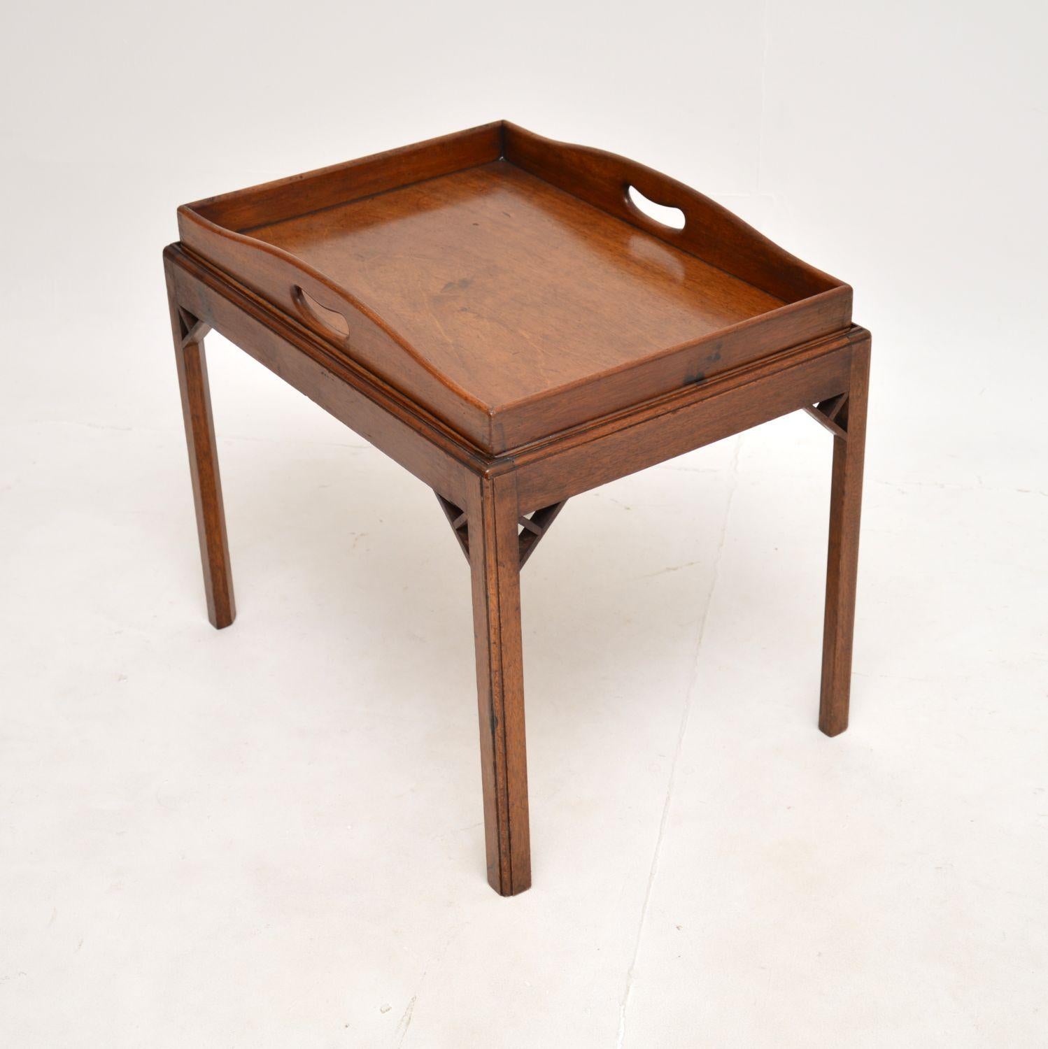 Georgian Antique Tray Top Coffee / Side Table