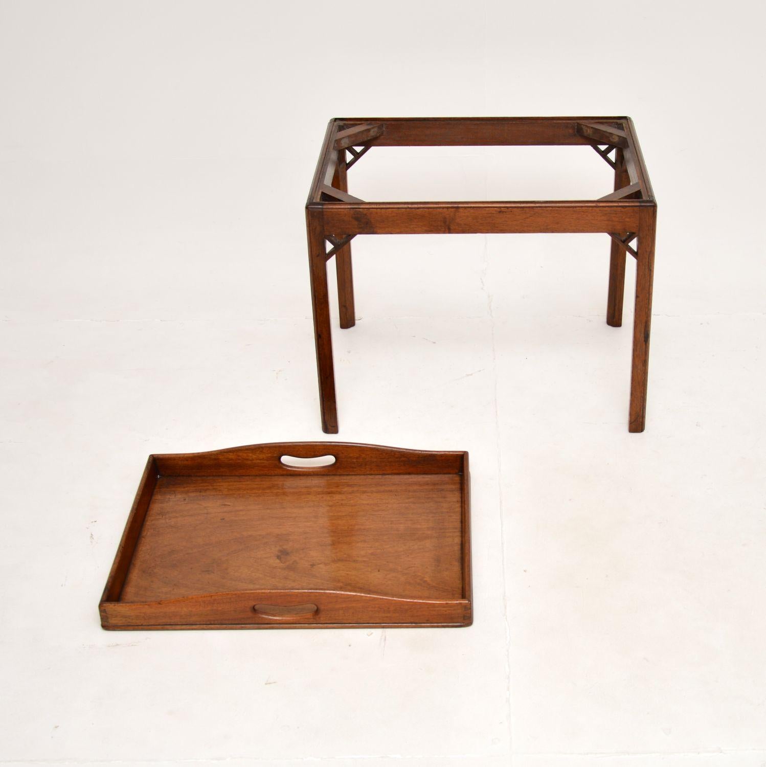 British Antique Tray Top Coffee / Side Table