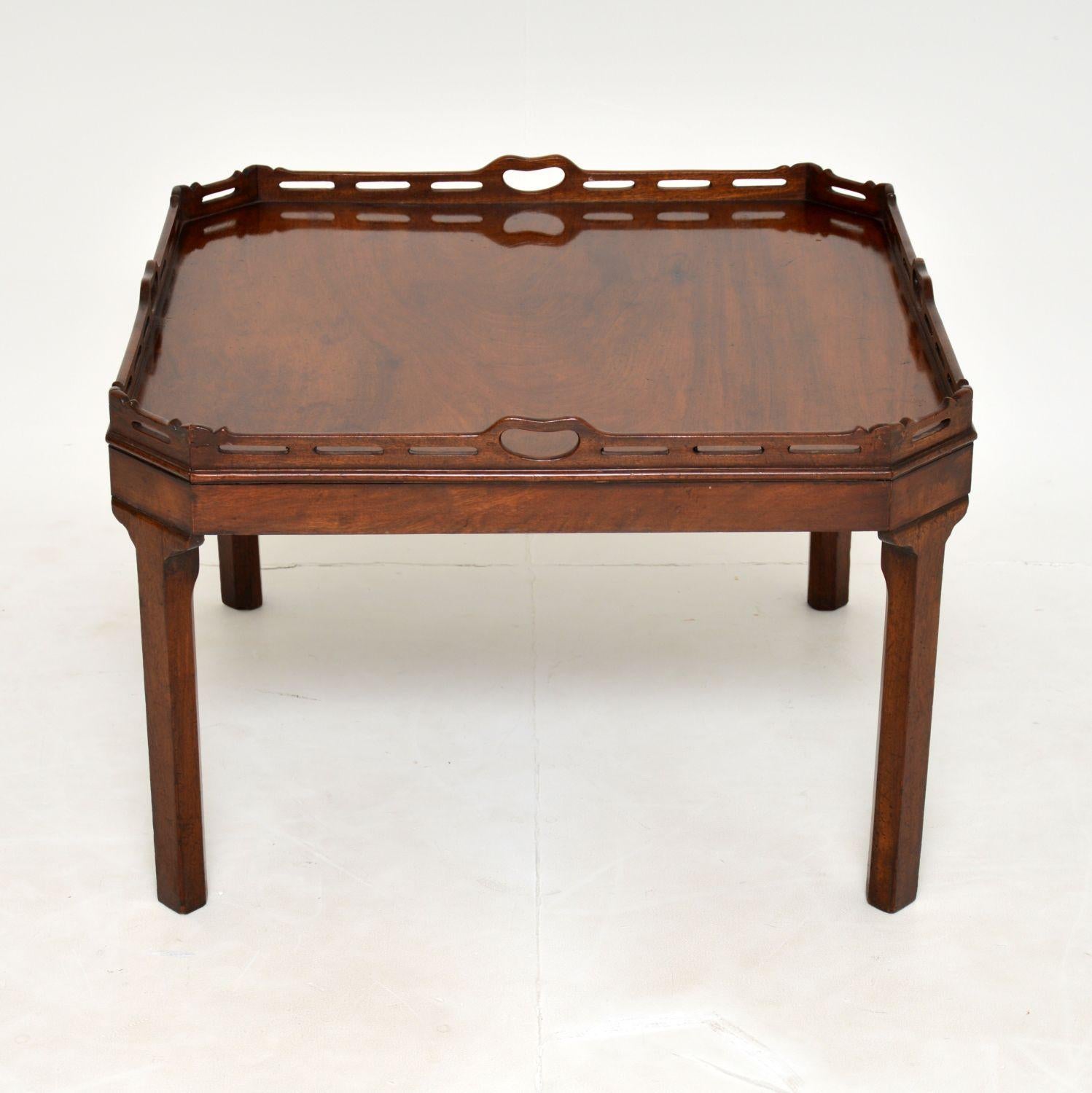 Early 20th Century Antique Tray Top Coffee Table