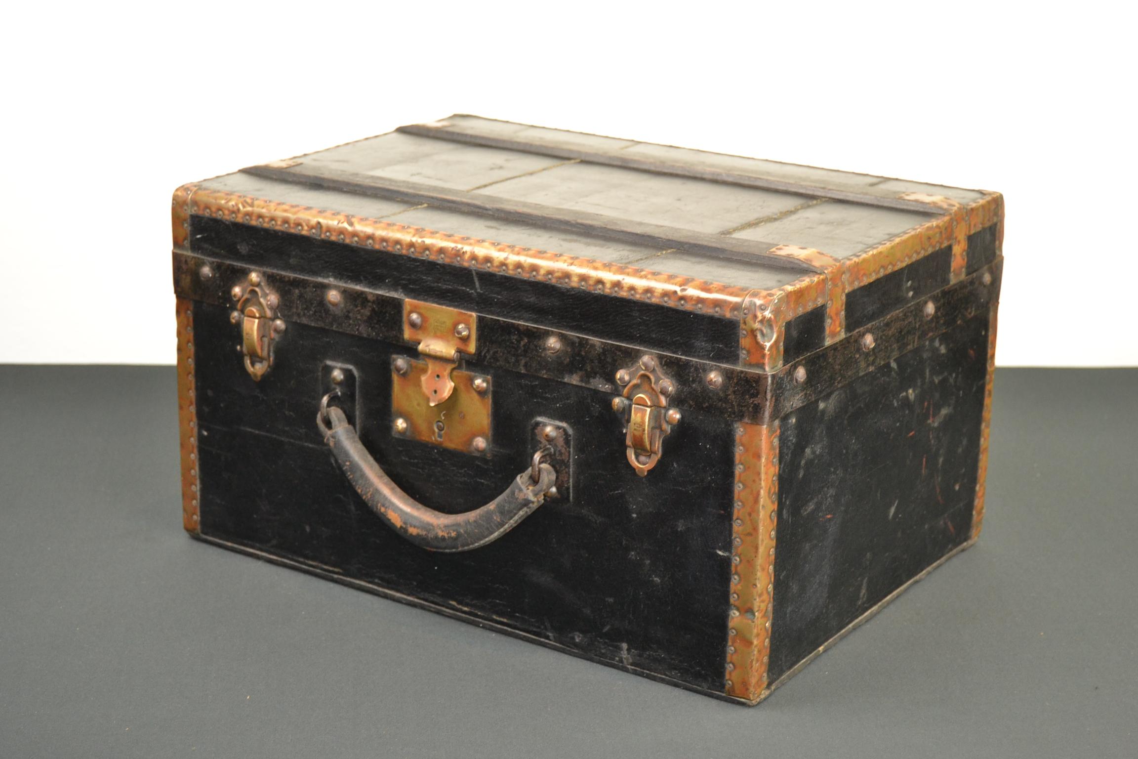 Antique Treasure Chest or Trunk by Au Touriste, France, Early 20th Century 5