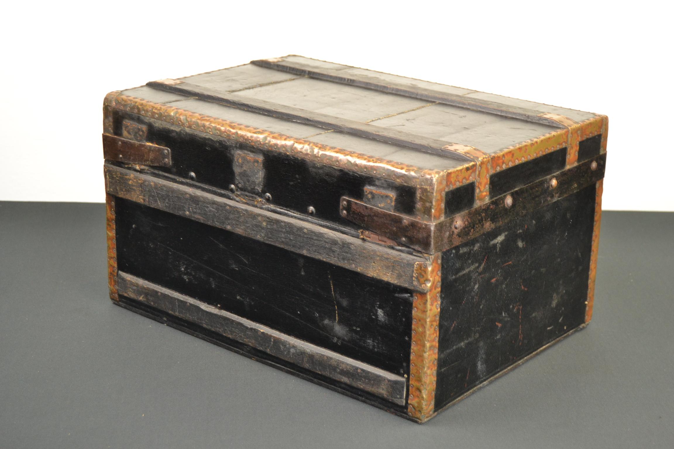 Antique Treasure Chest or Trunk by Au Touriste, France, Early 20th Century 7