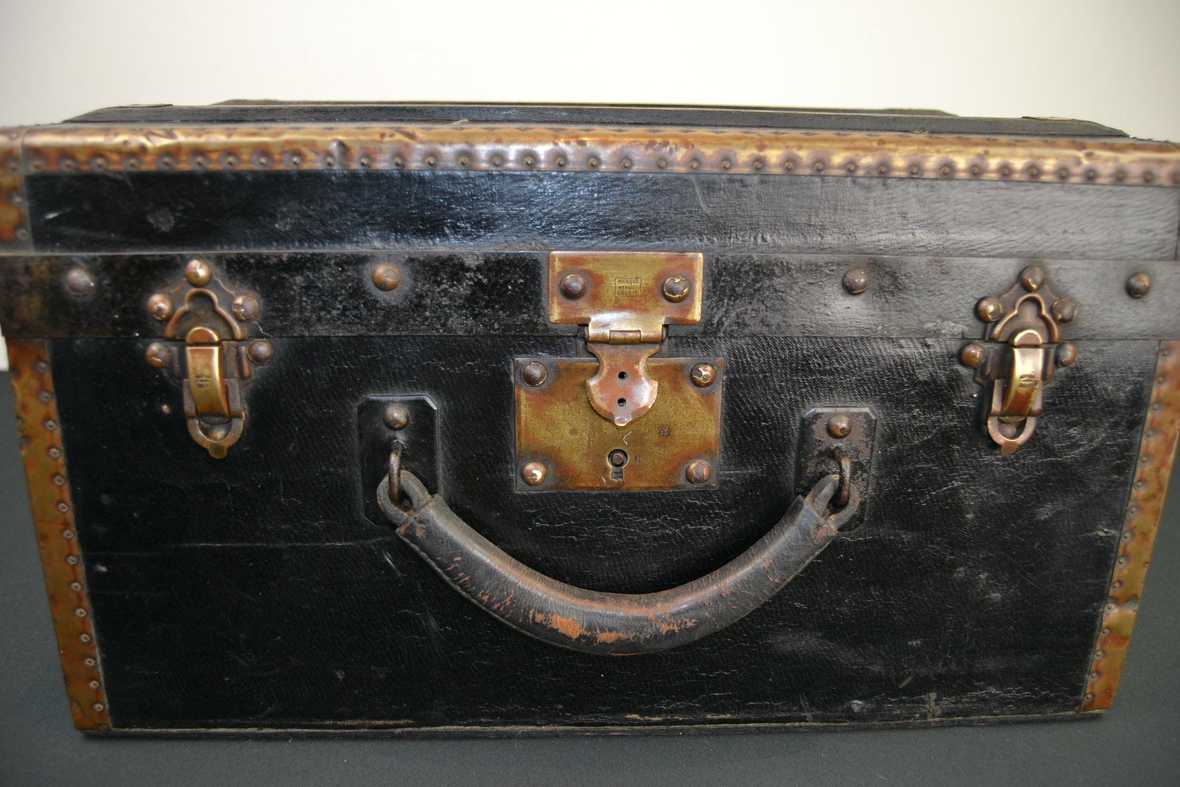 Antique Treasure Chest or Trunk by Au Touriste, France, Early 20th Century 3