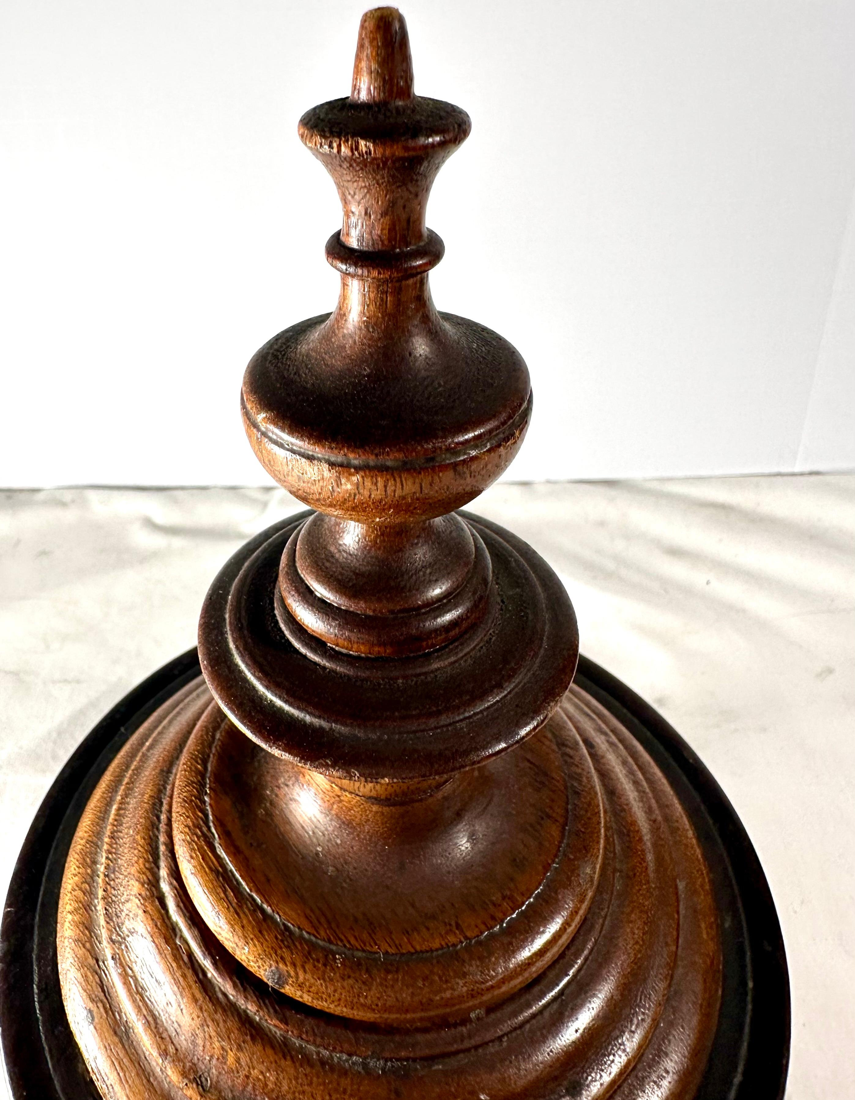 Antique Treen 19th Century Mahogany Tobacco Jar. In Good Condition In Vero Beach, FL