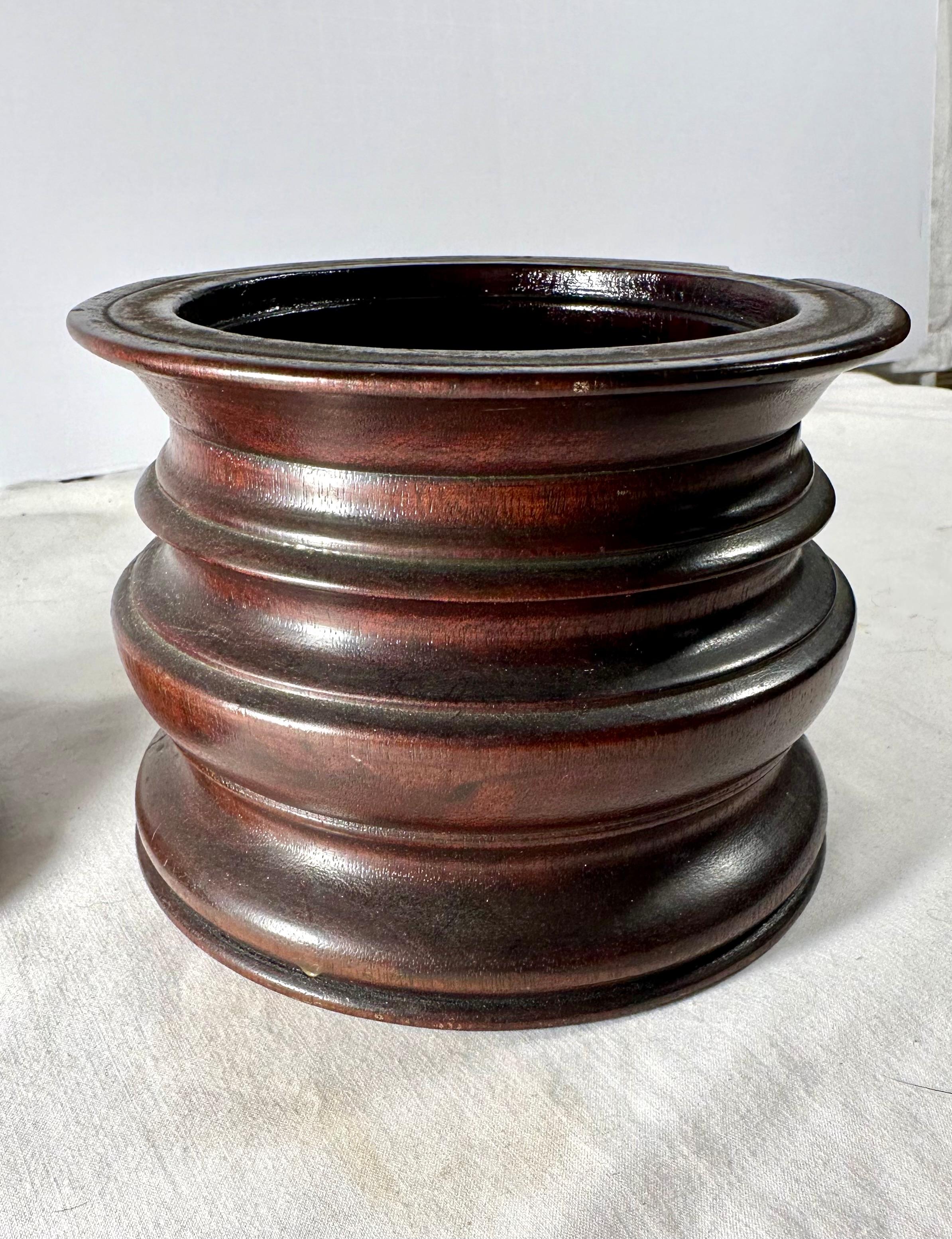Antique Treen 19th Century Mahogany Tobacco Jar. 5