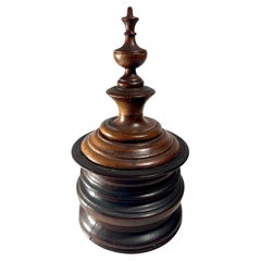 Antique Treen 19th Century Mahogany Tobacco Jar.