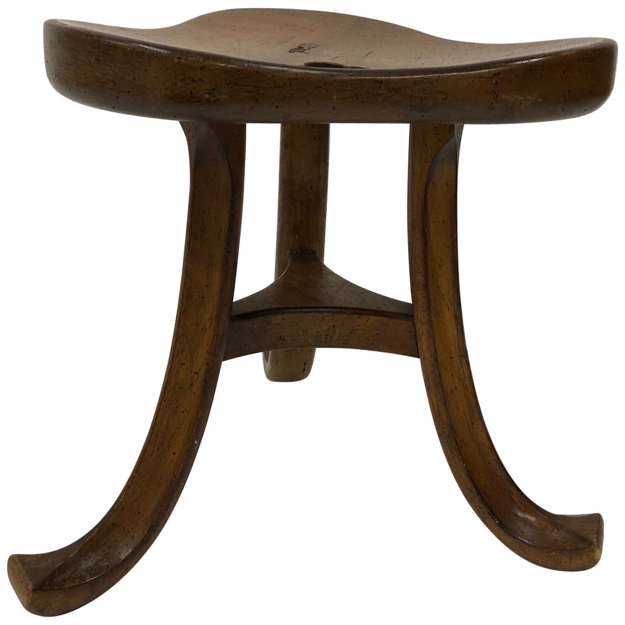 Antique Trefoil Stool For Sale