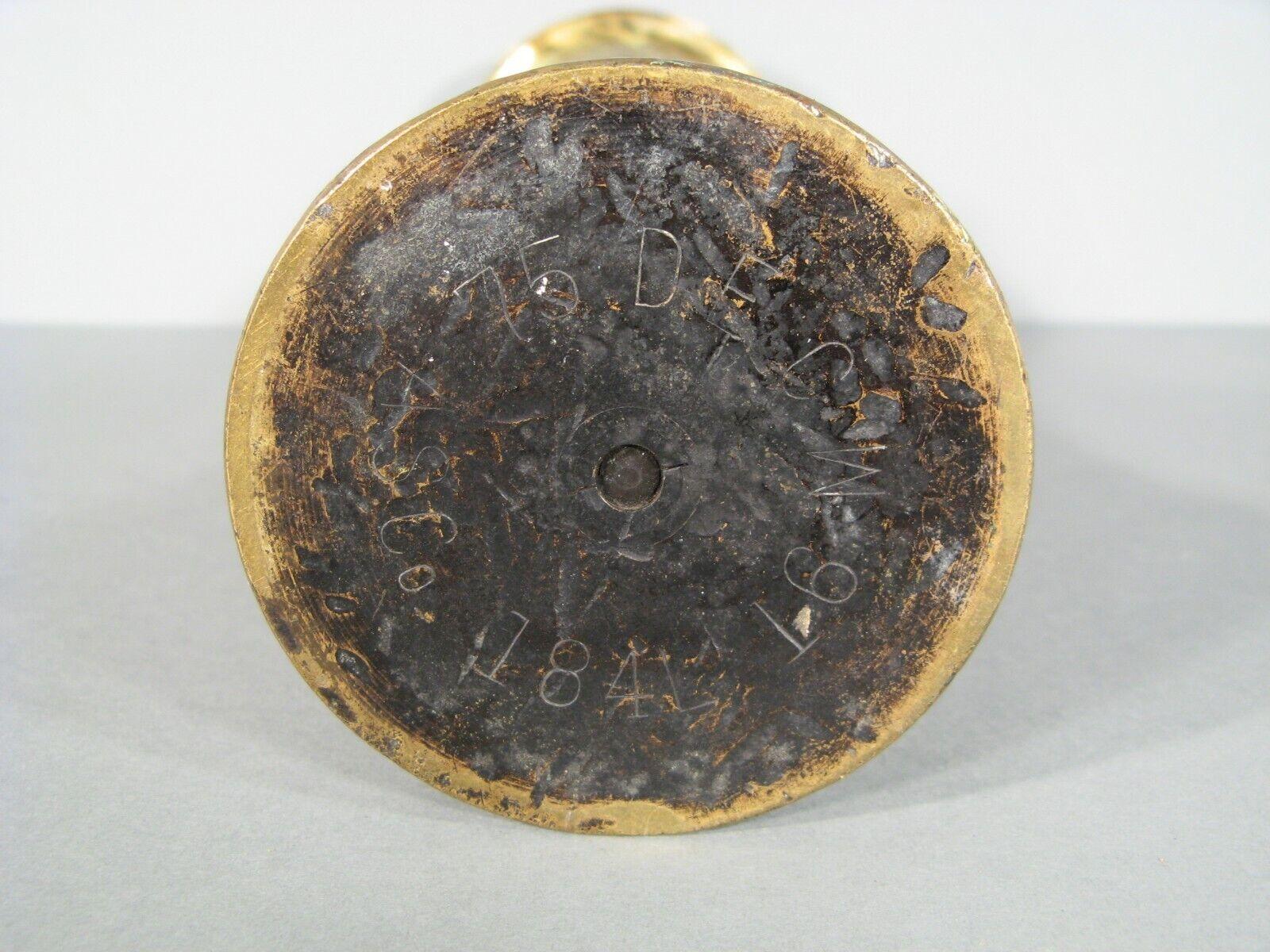 Antiguo estuche de latón de arte de trinchera con diseño de hoja de hiedra (1914-1918) - 1Y112 3