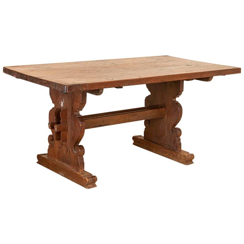 Antique Trestle Farm Kitchen or Dining Table from Denmark