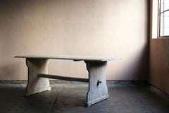 Antique Trestle Table from Italy, 19th