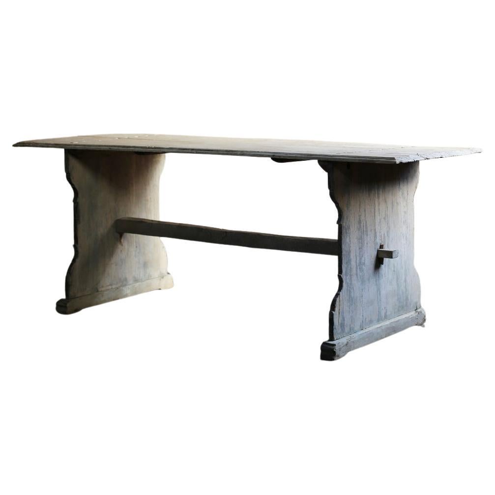 Antique Trestle Table from Italy, 19th For Sale
