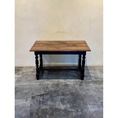 Antique Trestle Table with Spindle Legs, FR-0293