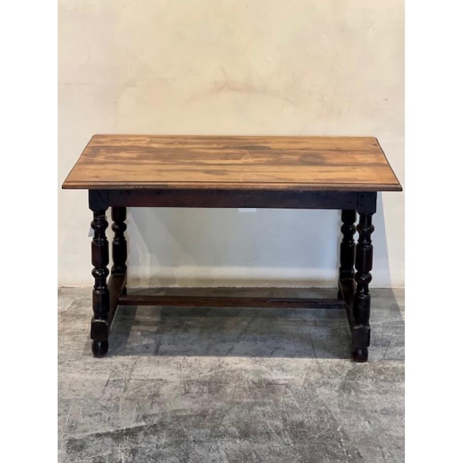 19th Century Antique Trestle Table with Spindle Legs, FR-0293 For Sale