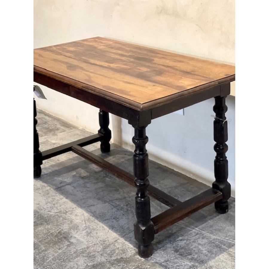 Hardwood Antique Trestle Table with Spindle Legs, FR-0293 For Sale