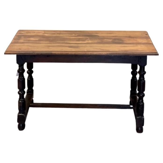 Antique Trestle Table with Spindle Legs, FR-0293