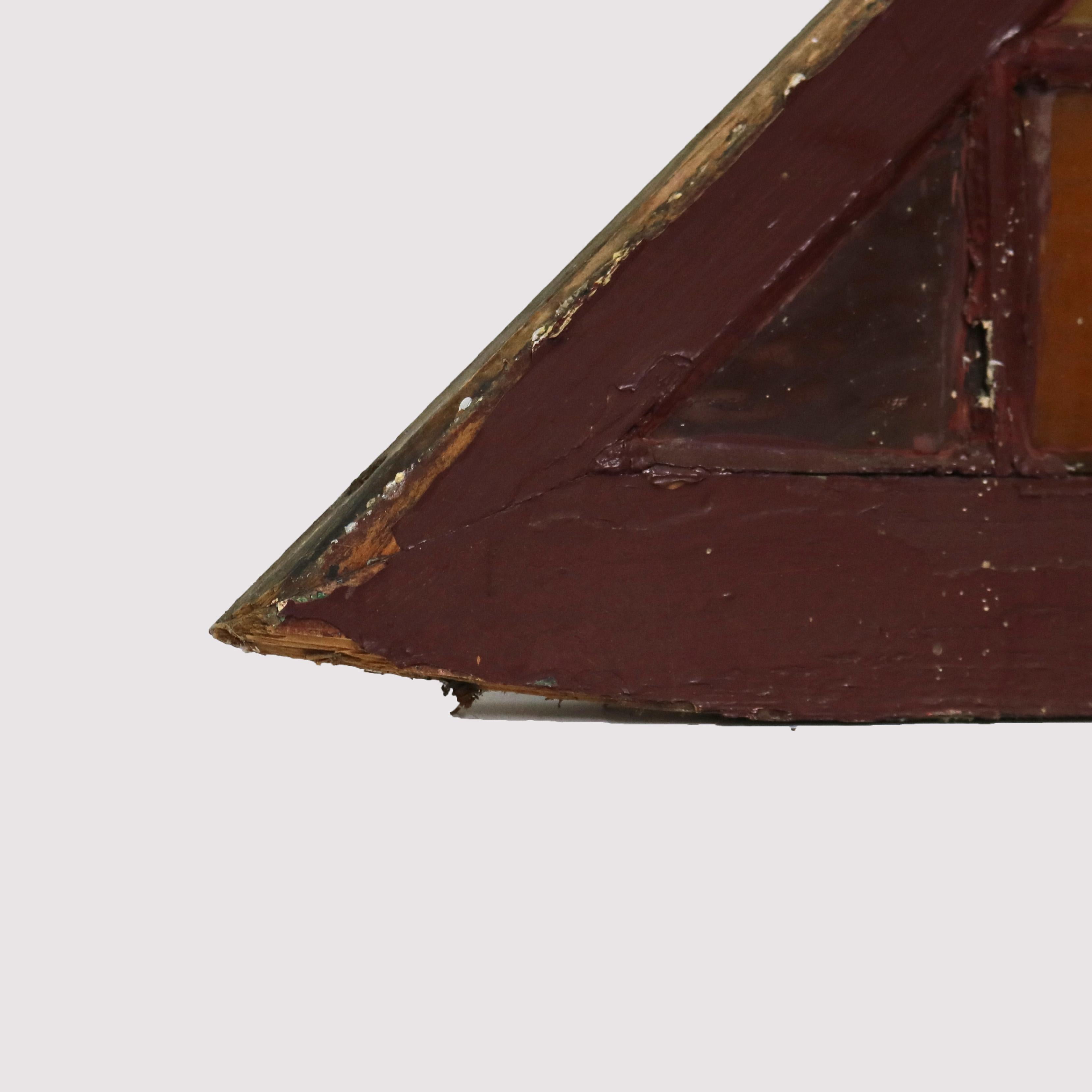 Vitrail de fenêtre triangulaire Arts & Crafts architectural antique C1920 en vente 3