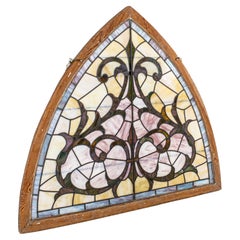 Used Triangular Stained Glass Window