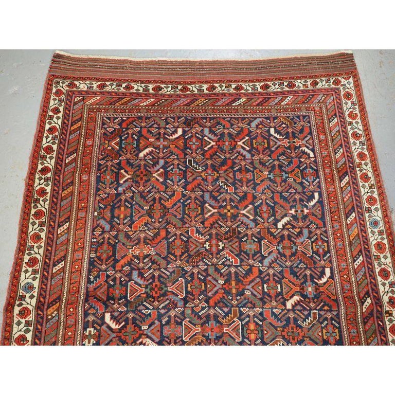Antique Tribal Afshar Rug with Repeat Herati Design For Sale at 1stDibs