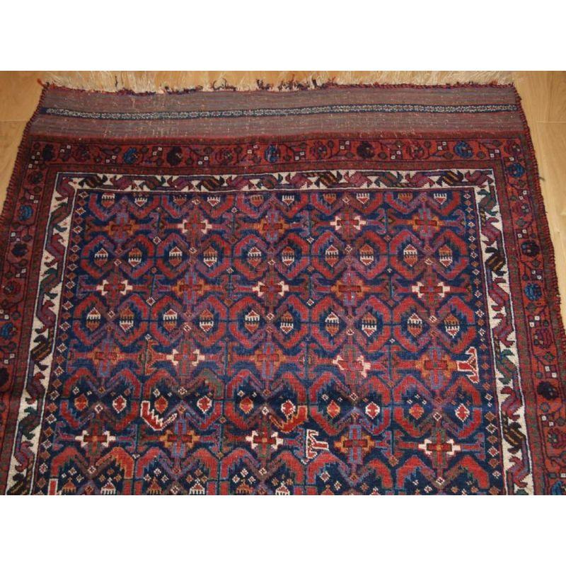 Asian Antique Tribal Afshar Rug with Repeat Herati Design, Second Half 19th Century For Sale