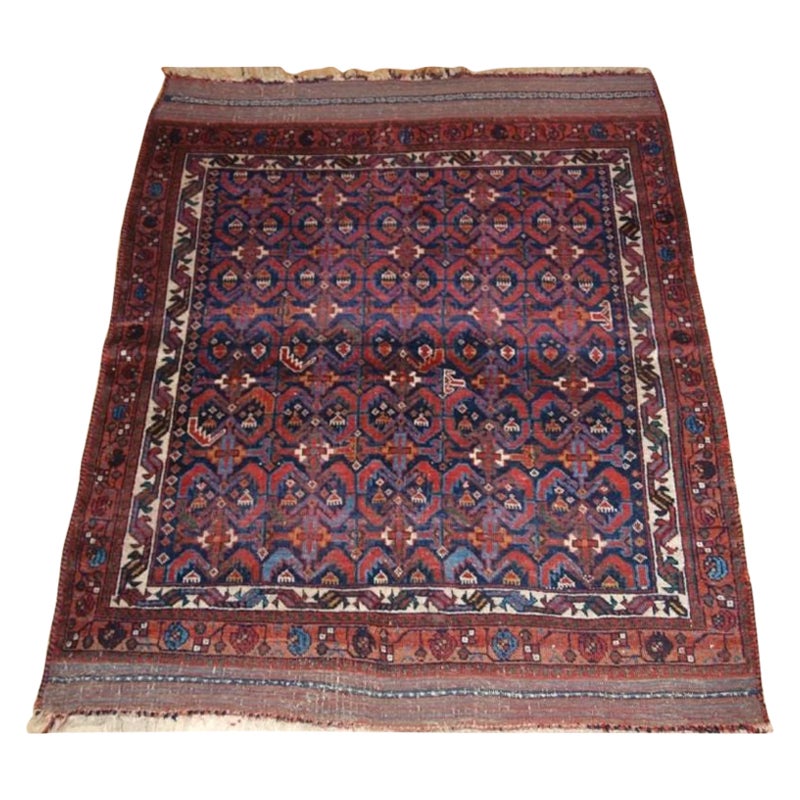 Antiker Afshar-Teppich mit Repeat-Herati-Muster, Zweite Hälfte des 19. Jahrhunderts