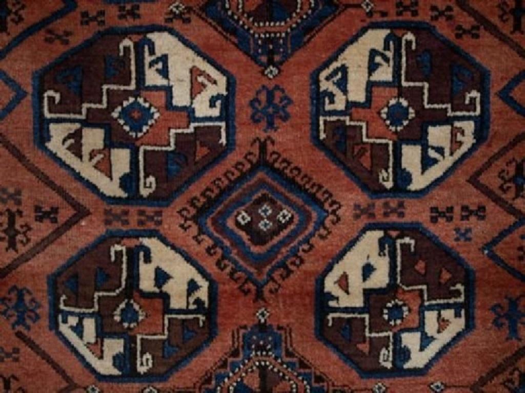 Antiker Stammeskunst-Baluch-Teppich mit großen Guls, 4. Jahrhundert, 19. Jahrhundert (Unbekannt) im Angebot
