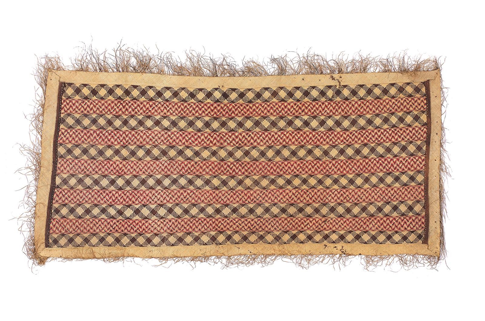 Dyed Antique Tribal Ceremonial Mat, Zanzibar