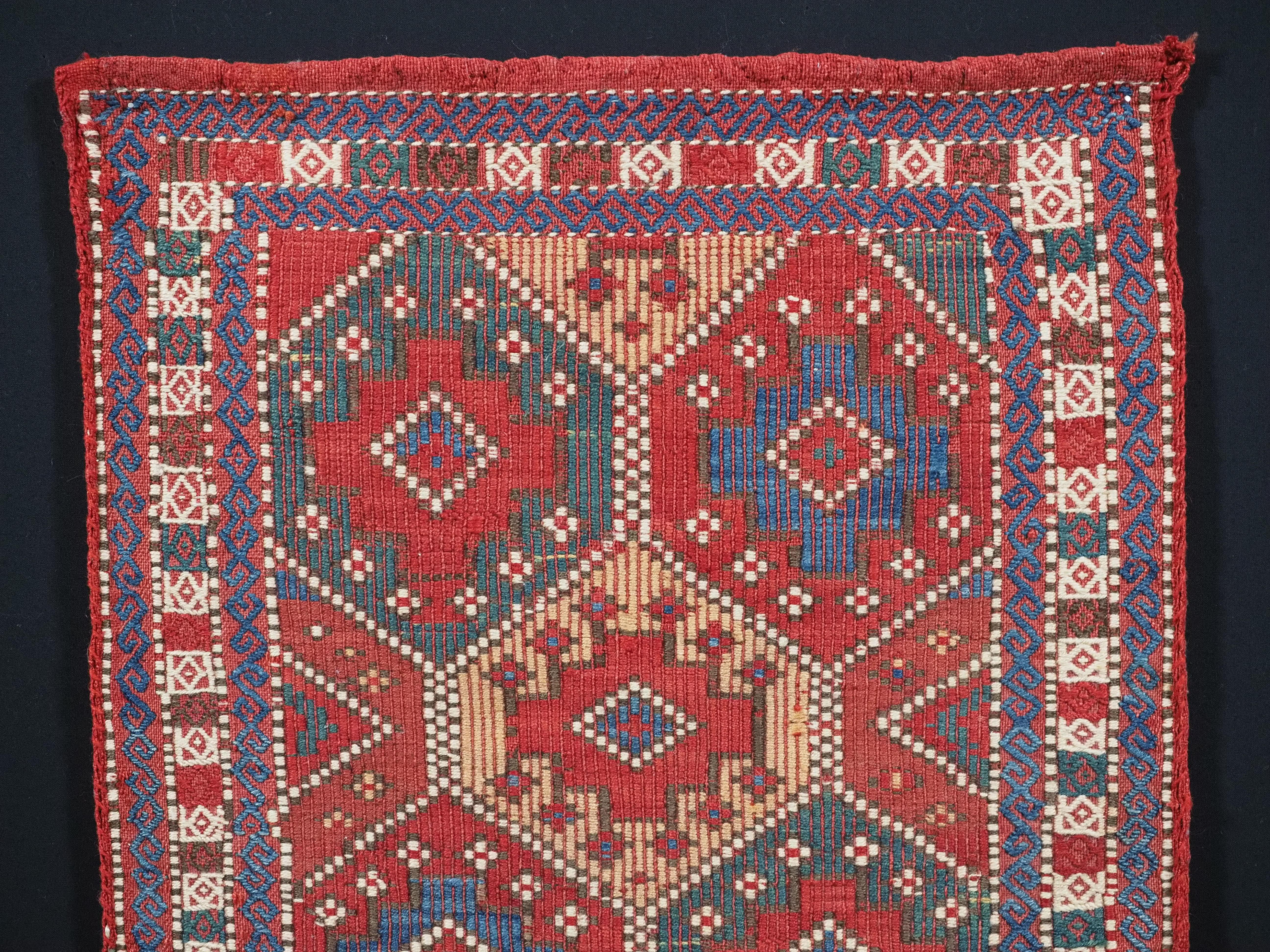 Asian Antique tribal chanteh (vanity bag)  by the Azeri Tribes, Circa 1900. For Sale